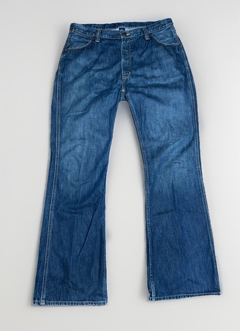 VTG Polo Ralph Lauren Mens 35x32 Country Fit Straight Denim Distressed Jeans